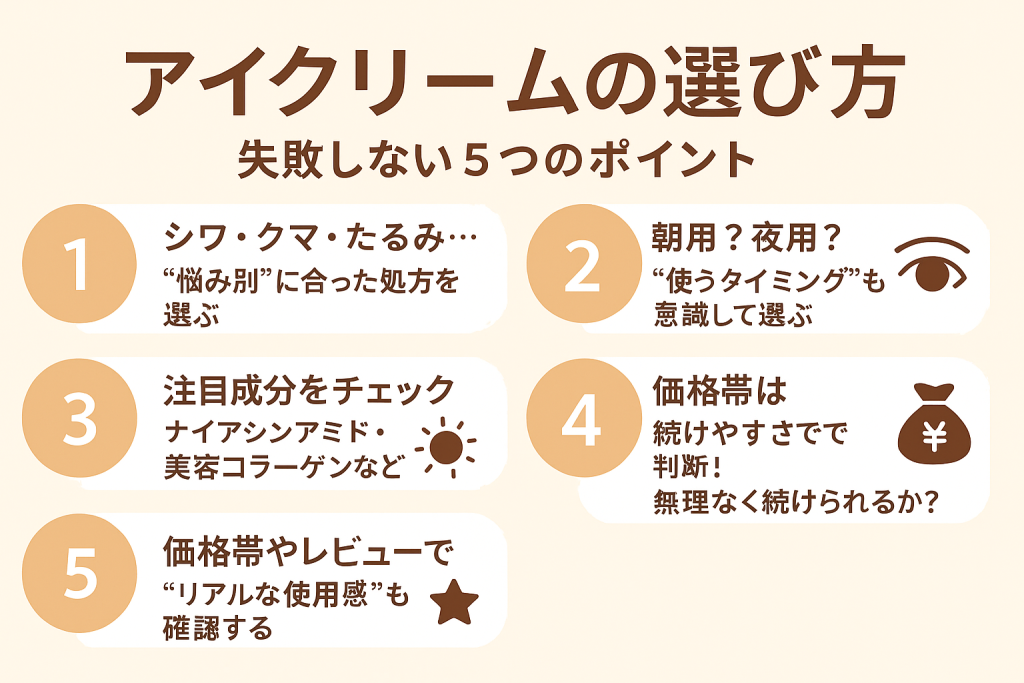 アイクリームの選び方|失敗しない5つのポイント