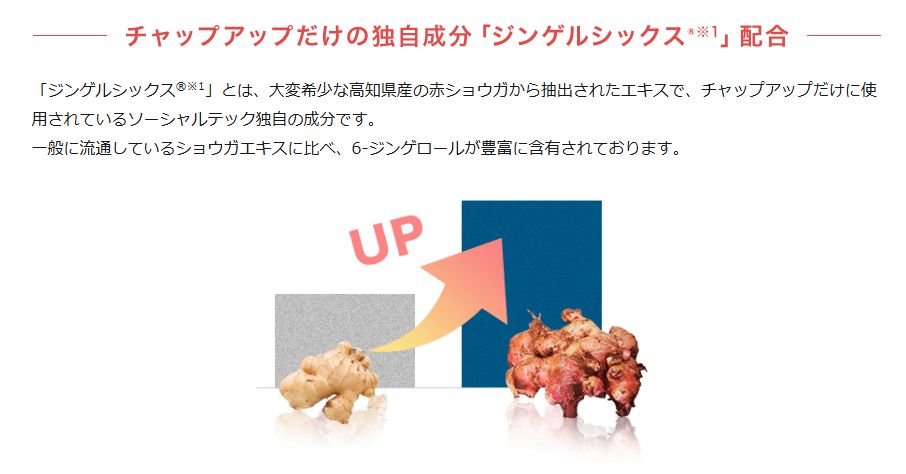 独自成分「ジンゲルシックス®」の特長とは